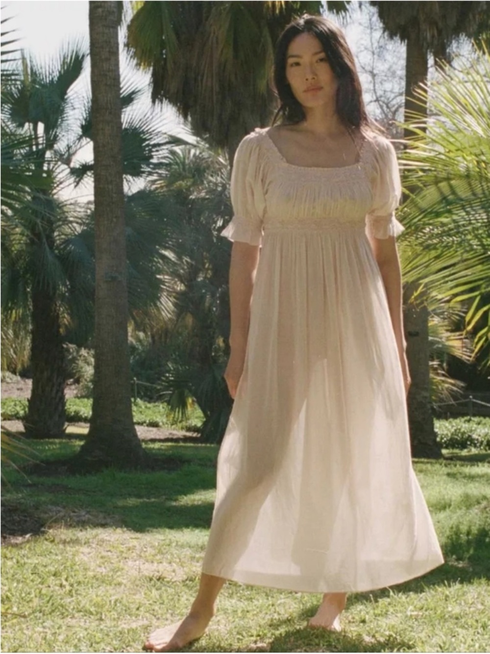 Doen Eclipse Night Dress in Salt - Picture 2 of 10